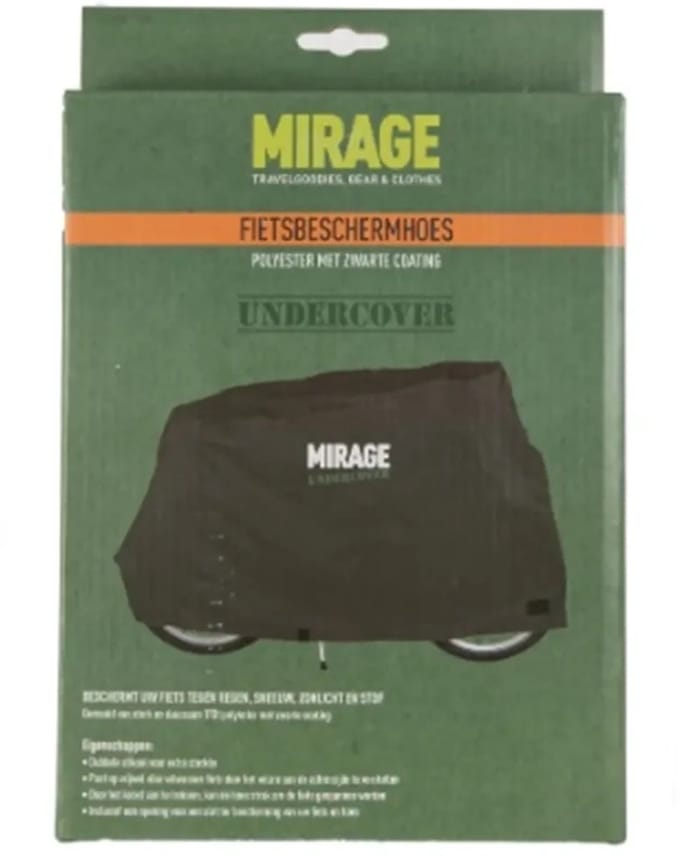 Mirage Fietsbeschermhoes - 170T polyester - Verstelbaar - Zwart - Weerbestendig