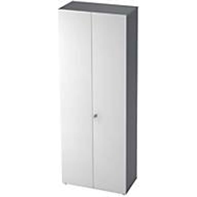 Kast TOPAS LINE, Garderobekast, 6 ordnerhoogten, B 800 mm, grafiet/wit