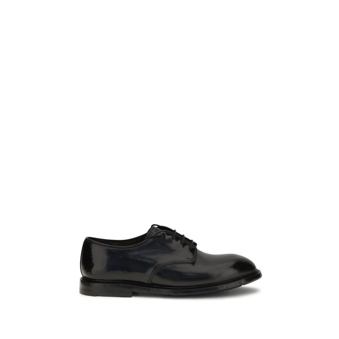 Premiata Zwarte Kalfsleren Bos Taurus Oxfords en Derbies