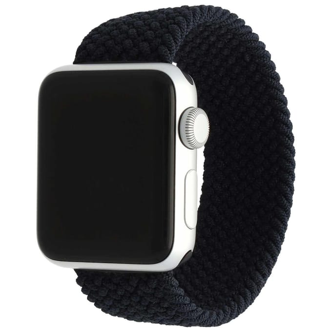 2+2 | Apple Watch Bandje - Nylon - Gevlochten Solo - Houtskool