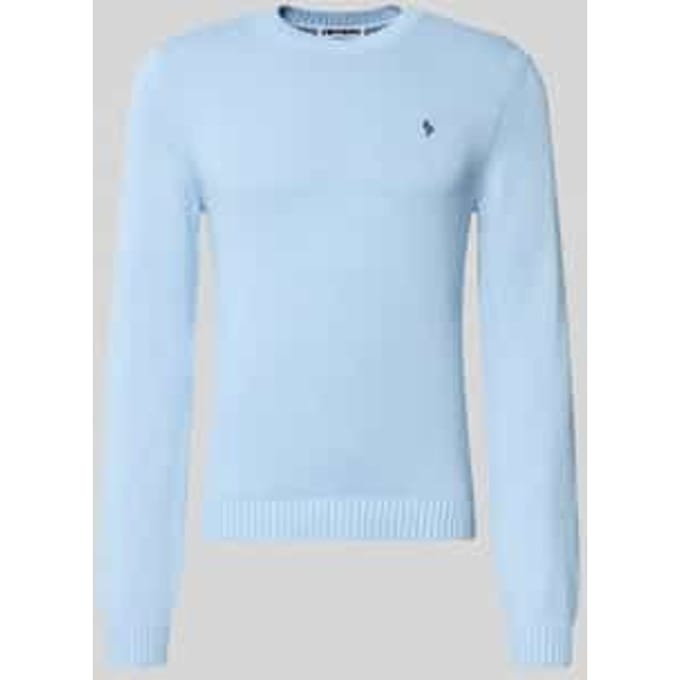 Gebreide pullover met geribde boorden