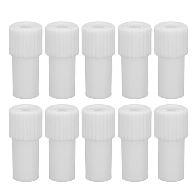 10pcs Dental Saliva Suction Ejector Strong to Weak Tube Converter Connector Adapter11mm to 6.5mm white