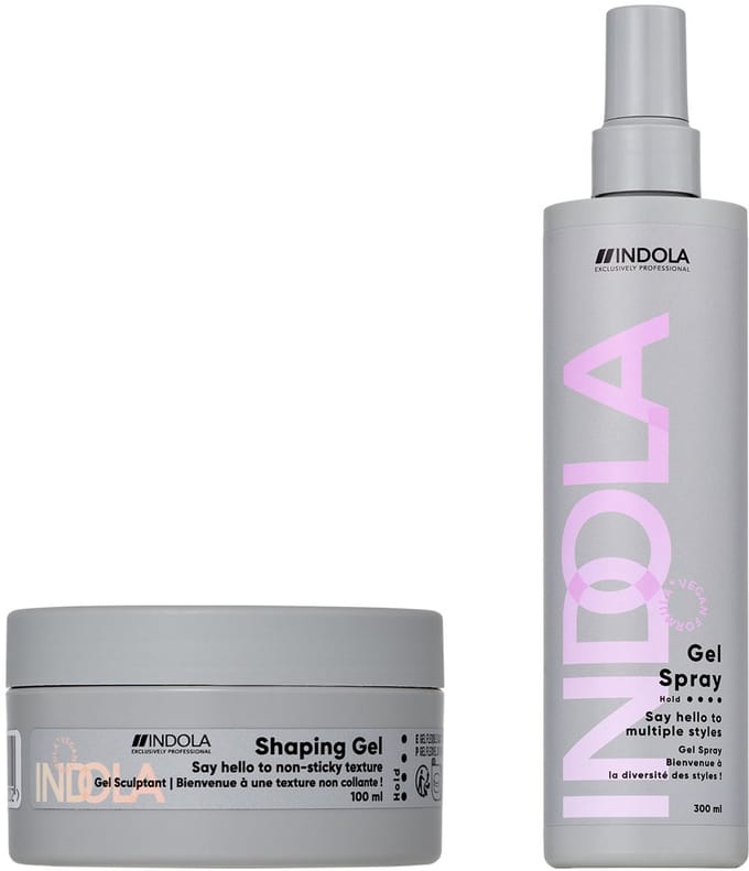 Indola - Styling - Slickback Essentials - Shaping Gel & Finishing Gel Spray set