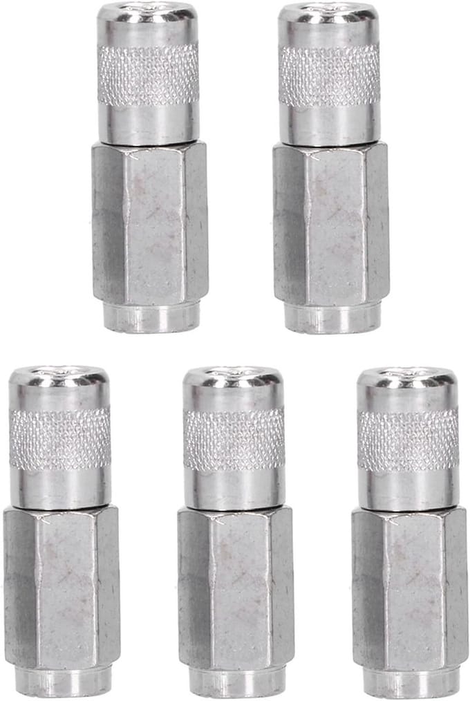 5 Stuks Standaard Vetspuit Koppeling 1/8" NPT Snelkoppeling Platte Nozzle Fitting