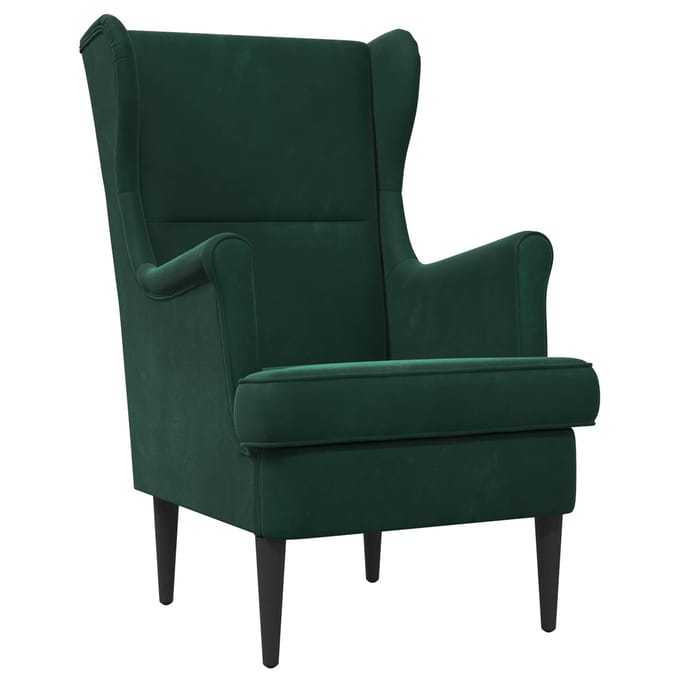 vidaXL - Fauteuil - Donkergroen - Fluweel