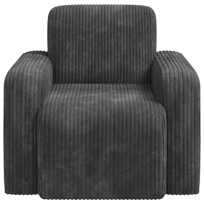 vidaXL - Fauteuil - Donkergrijs - corduroy