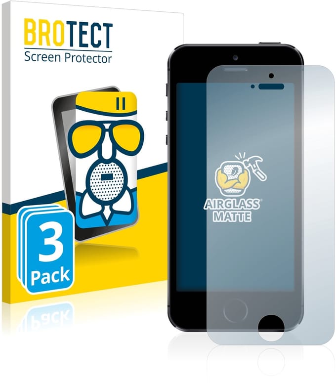 BROTECT - Screenprotector voor Apple iPhone 5 / 5S / 5C / SE 2016 - Folie Beschermfolie Beschermglas matte 3 Stuks