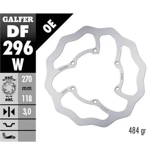 Vaste remschijf voor Galfer Wave Tsunami YZ/YZF 250 21-