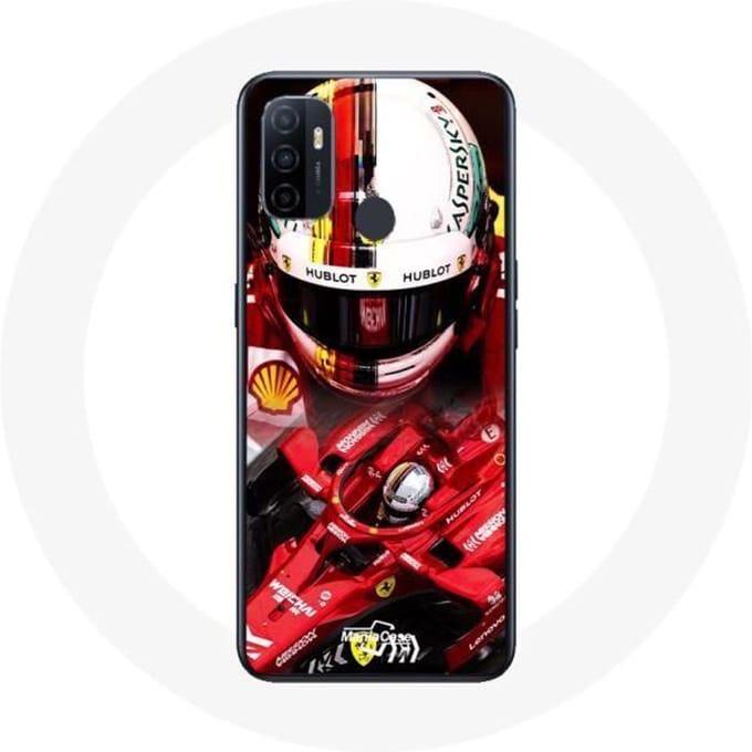 Coque de protection - Oppo - A53 - Formule 1 - Sebastian Vettel - Rouge rouge