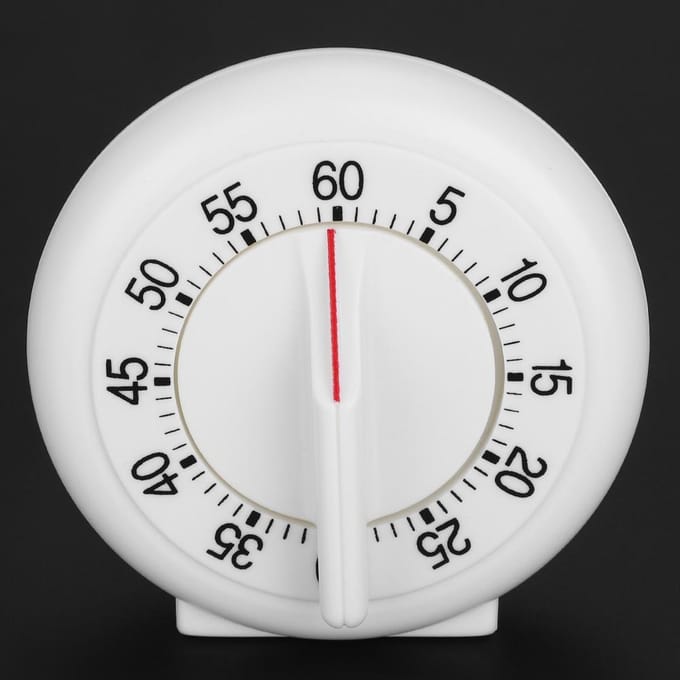 60 Minuten Ronde Vorm Timer Keuken Koken Ring Mechanische Teller Wekker black