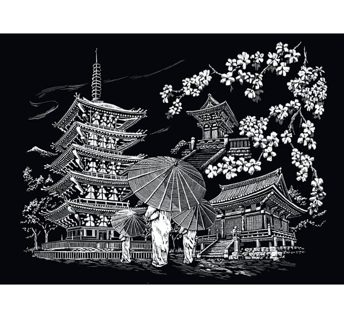 Krasplaat "Kyoto-tempel"