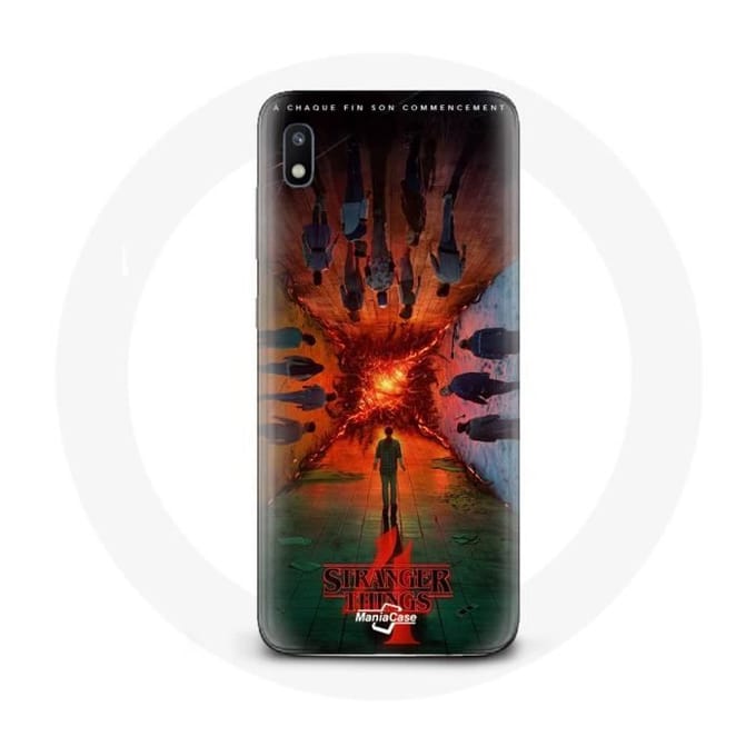 Coque pour Samsung Galaxy A10 Stranger Things Saison 4 Affiche Equipages de la Nouvelle Théorie