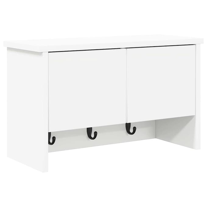 vidaXL - Wandgemonteerde - kapstok - Muurmontage - Wit - 50 - x - 20 - x - 30 - cm