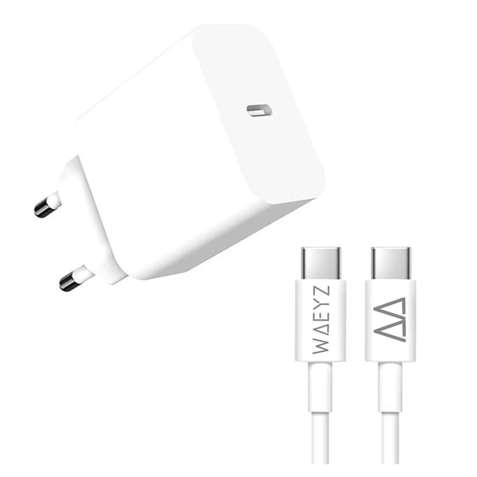 USB-C Adapter Snellader + 1 meter Extra Stevige USB-C Naar USB-C kabel - PD Snellader - Universeel USB C Lader CE Gecertificeerd oplader