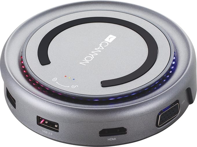 Canyon CNS-TDS07DG laptop dock & poortreplicator USB 3.2 Gen 1 (3.1 Gen 1) Type-C Grijs