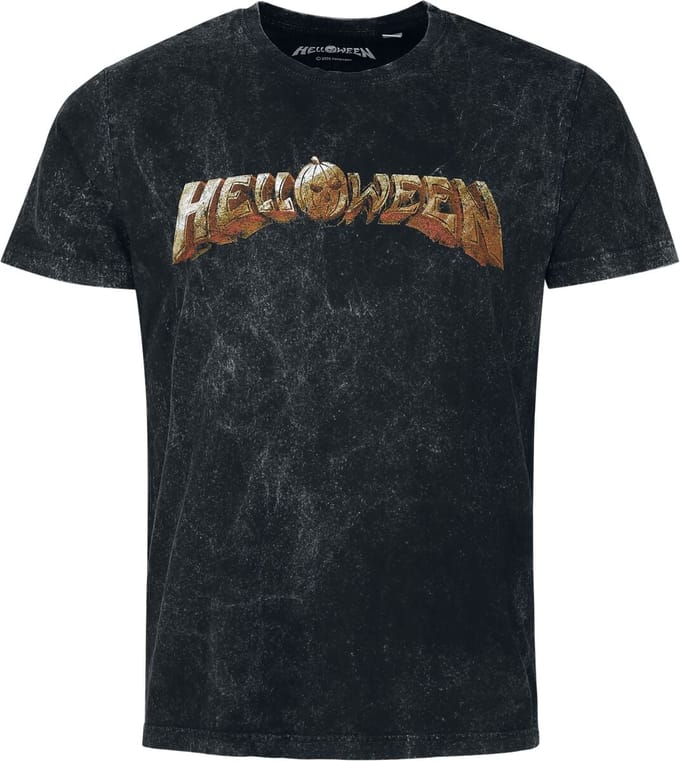 Helloween T-shirt - Volume Logo - S tot 3XL - voor Mannen - grijs