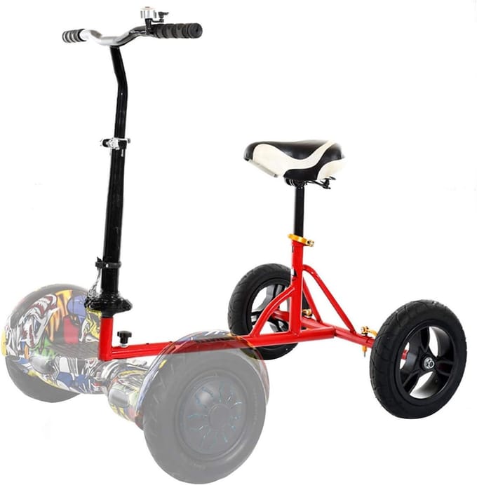 Hoverboard Zitje - Kart Ombouw - Leuke Rit - Verstelbare Lengte - Tot 10 Inch - Zwart