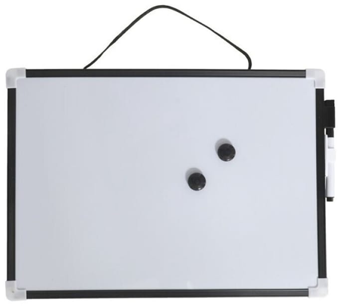 Gerimport Whiteboard/memobord magnetisch - mini - 23 x 18 cm - met marker en magneten