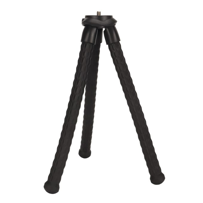 Mini Flexibel Statief 14 Inch Schroef Draagbaar Statief met Verborgen Telefoonhouder Koude Schoen Mount black