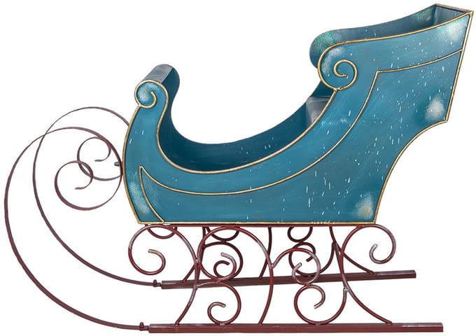 Clayre & Eef Arrenslee Kerst Groot 137x50x98 cm Blauw Metaal