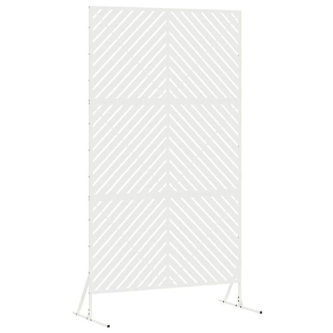 vidaXL - Privacyscherm - 100 - x - 50 - x - 180 - cm - Staal - Wit
