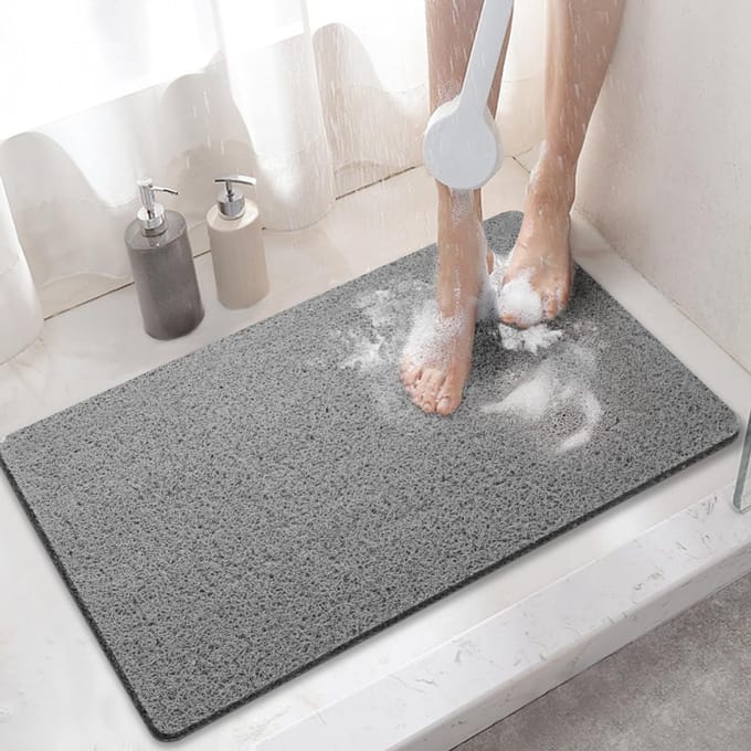 Badmat Anti Slip - Douchemat - Badmatten -Grijs