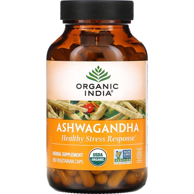 Inde biologique, Ashwagandha, 180 gélules végétales