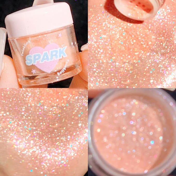 Glitter Highlighter Poeder Oogschaduw Make-up Gezicht Oplichten Highlighter Poeder Shimmer Cosmetica