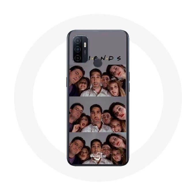 Coque de protection - Maniacase - Oppo A53 - Souple - Gris - Friends Selfie