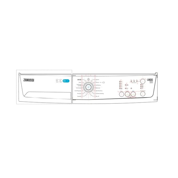 AEG controlepaneel, greeplijst, Zanussi 140022127017