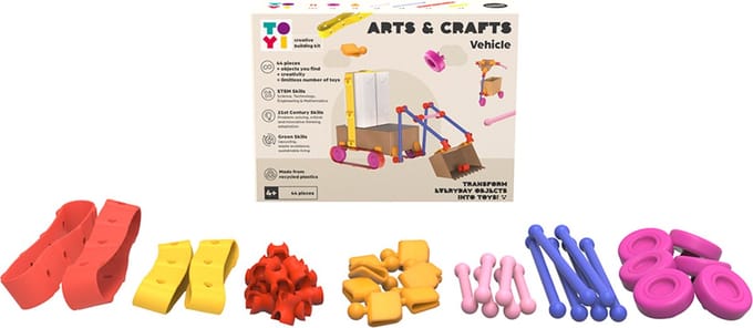 Toyi knutselpakket voertuigen - creatief bouwspeelgoed voor kinderen.