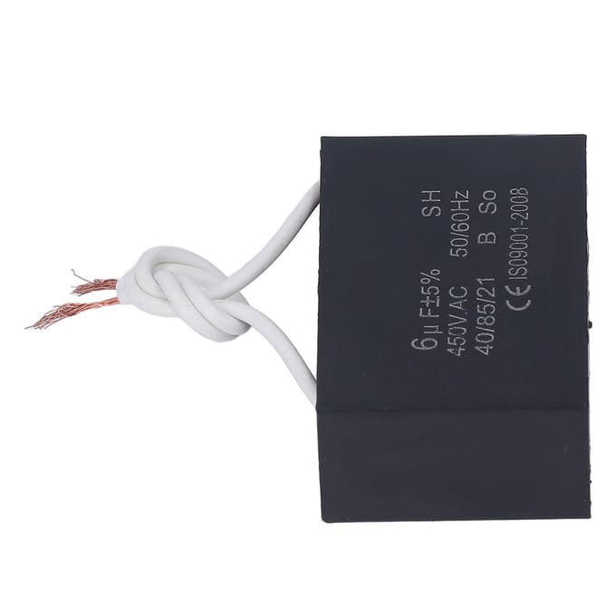 Startcondensator 450V AC 6microfarad 5060Hz Motorbedrijf Accessoireonderdeel voor Ventilator Pomp Generator