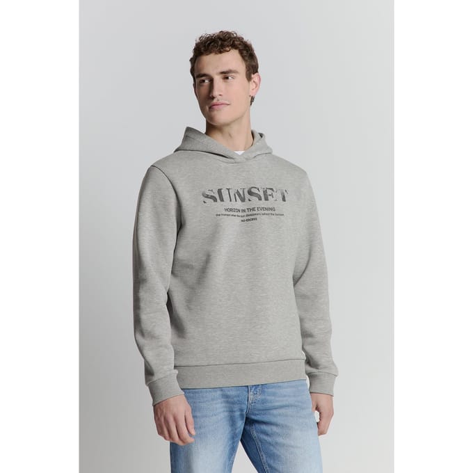 No Excess Sweater Hooded Grey Melange Größe: S | Kaputzenpullis Outlet | Herren | Grau