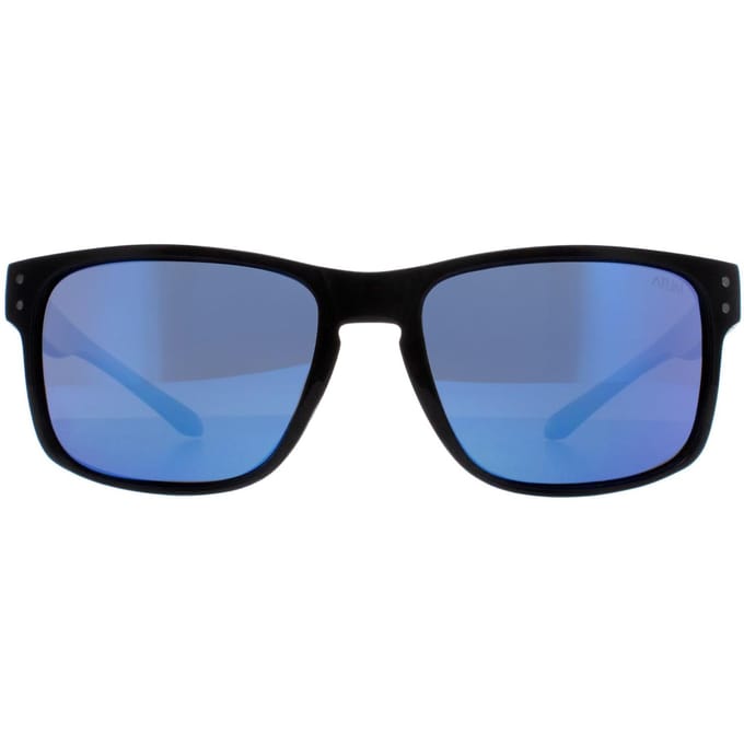 Atum Waterhouse C2 glanzend zwarte blauwe spiegelzonnebril