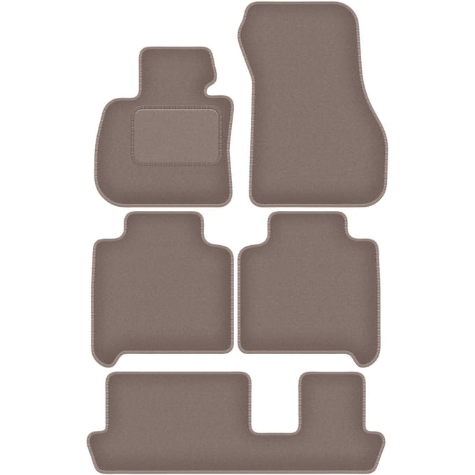 Beige veloursmatten voor: BMW 2 F46 7-zits (2015-2022)