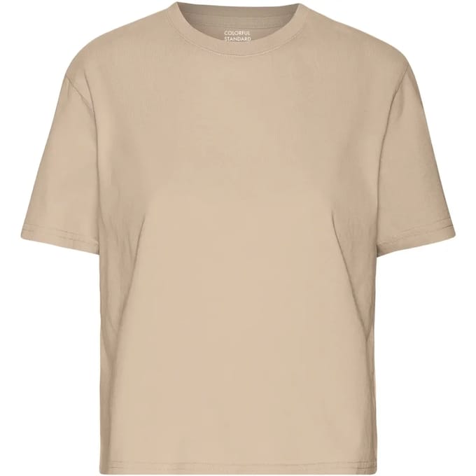 Dames-T-shirt Colorful Standard Organic Boxy honey beige
