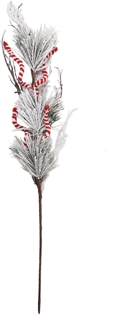 Clayre & Eef Decoratie Tak 10x6x70 cm Wit Kunststof