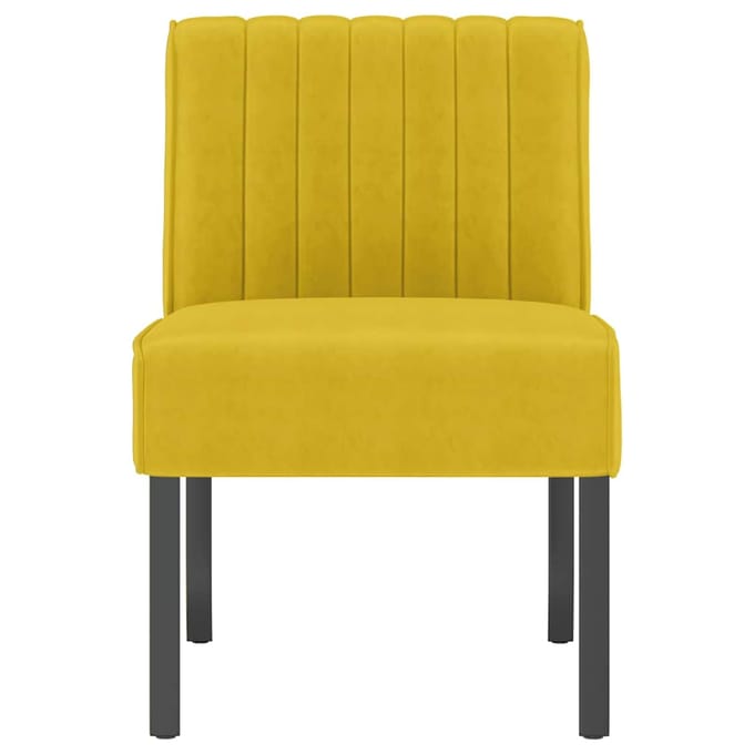 vidaXL - Stoel - fluweel - geel