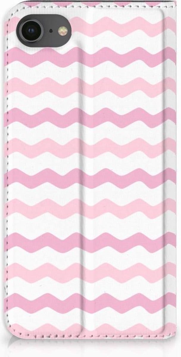 iPhone 7 | 8 | SE (2020) | SE (2022) Hoesje met Magneet Waves Roze
