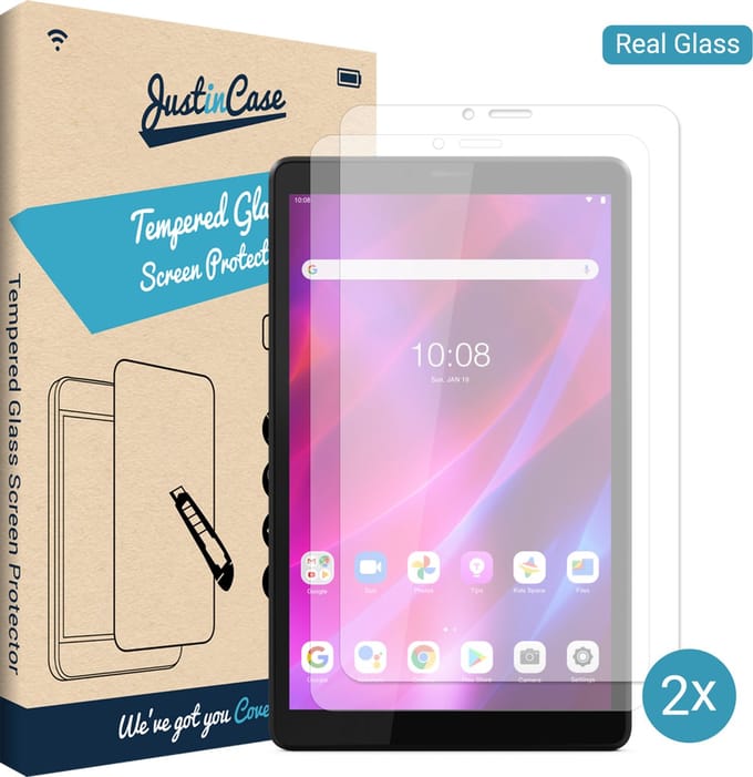 Just in Case screenprotector geschikt voor Lenovo Tab M7 (3rd Gen) - Screenprotector Tablet Glas - 2 Stuks