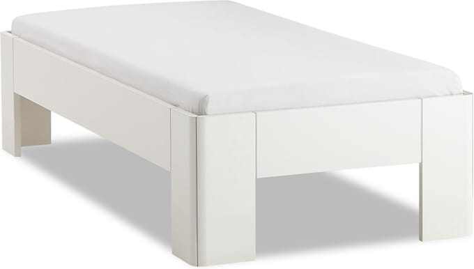 B Bright Fresh 450 Bed 90x200cm - Bedframe Wit - Eenpersoonsbedden - Instaphoogte: 45cm