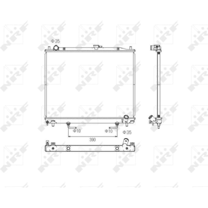Radiator, motorkoeling NRF 53754