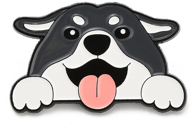 Pin hond, huisdier, enamel pin, broche, kledingspeld