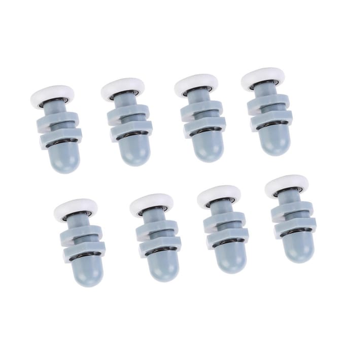 8 stuks Duurzaam Plastic Schuifroller Rail Deurwiel Badkamer Glazen Deur
