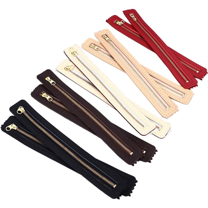 10 stuks DIY Leer Rits Modieus Casual Eenvoudige Stijl Echt Leer Rits voor Tassen Kleding beige