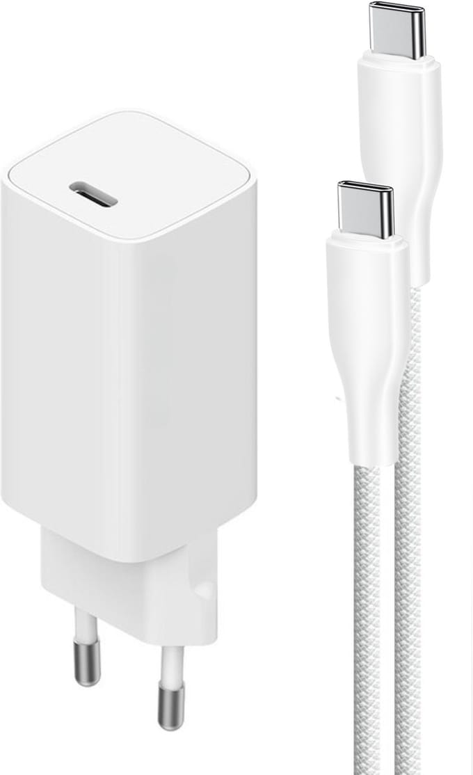Snellader met usb-c kabel 1 meter - 65 Watt - Geschikt voor Dell, HP, MacBook, Samsung, iPhone 16 etc