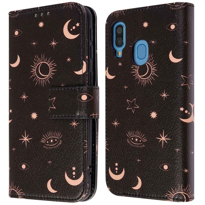 imoshion Hoesje - Geschikt voor Samsung Galaxy A40 - Design Bookcase smartphone - Sky Black