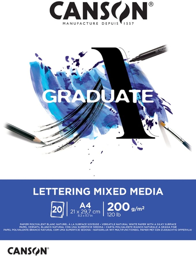 CANSON tekenblok Graduate Lettering Mixed Media A3