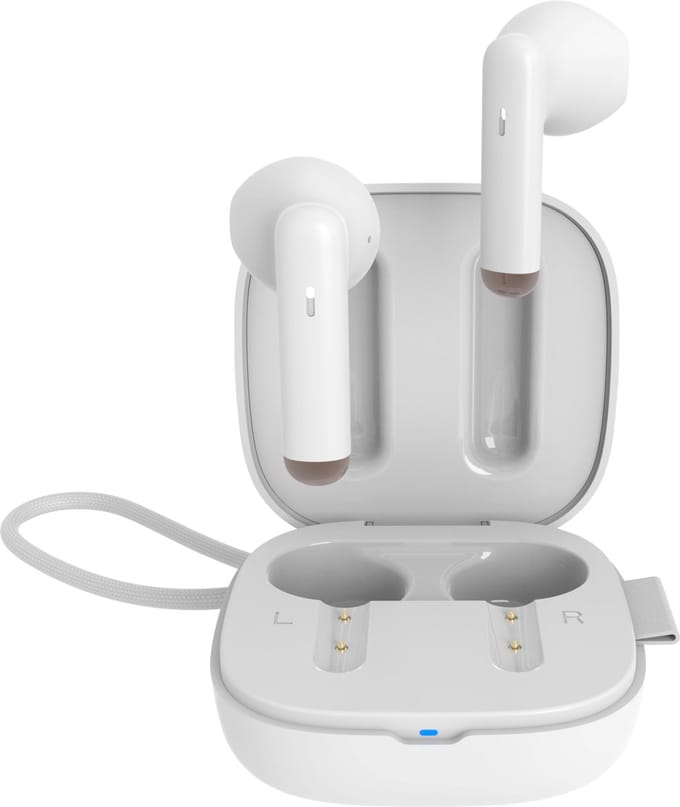 oortjes draadloos - Bluetooth Oortjes - Earpods - semi in-ear A18 Geschikt voor Apple & Android - Wit - Ntech
