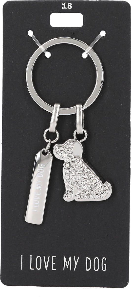 Depesche - Glamour sleutelhanger - mot. 018 - I love my dog